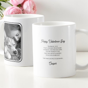 Personalisierter Hund Foto Happy Valentine für sie Kaffeetasse