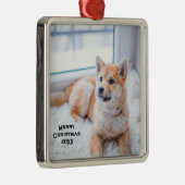 Personalisierter Hund Foto Metallschmuck Weihnacht Ornament Aus Metall (Rechts)