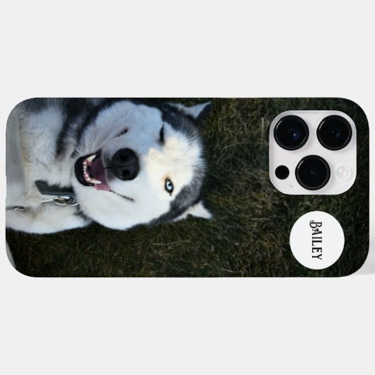 Personalisierter Hund Foto Monogramm Case-Mate iPhone Hülle (Rückseite (Horizontal))