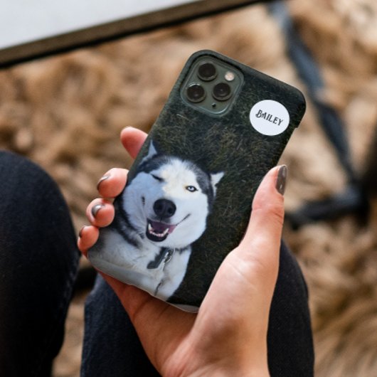 Personalisierter Hund Foto Monogramm Case-Mate iPhone Hülle