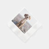 Personalisierter Hund Foto Napkin Geschenk für Hun Serviette (Ecke)