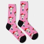 Personalisierter Hund Foto Pet Pink Socken (Rechts)