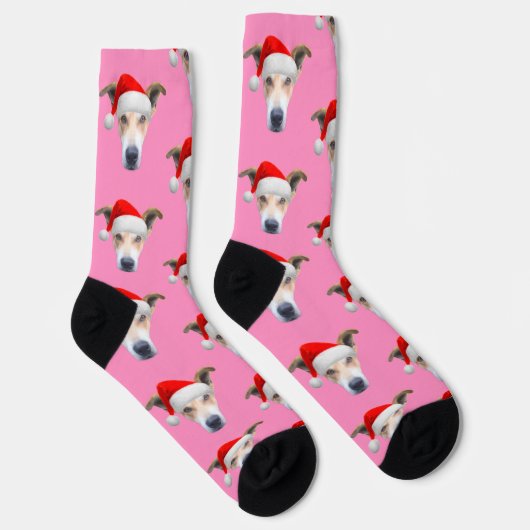 Personalisierter Hund Foto Pet Pink Socken (Rechts)