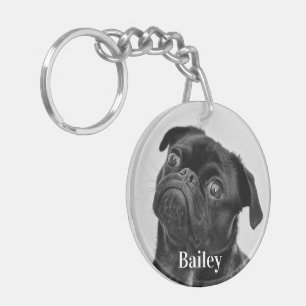 Personalisierter Hund Foto Schlüsselanhänger