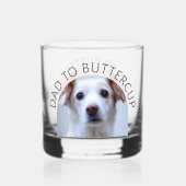 Personalisierter Hund Foto Vater zum Pet-Namen Whiskyglas (Vorderseite)