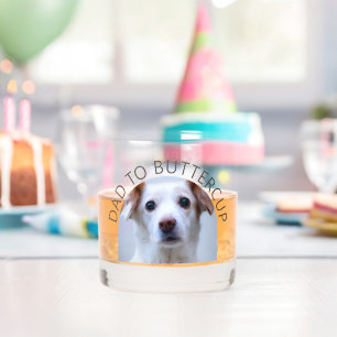 Personalisierter Hund Foto Vater zum Pet-Namen Whiskyglas