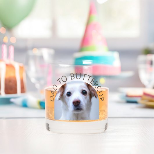 Personalisierter Hund Foto Vater zum Pet-Namen Whiskyglas (Insitu (Geburtstag))