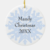 Personalisierter Hund Foto Weihnachten Keramik Ornament (Hinten)