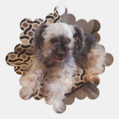 Personalisierter Hund Foto Weihnachten Ornament Karte (Vorderseite)