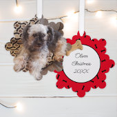 Personalisierter Hund Foto Weihnachten Ornament Karte