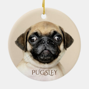 Personalisierter Hund Foto Weihnachtsbaum Keramik Ornament