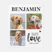 Personalisierter Hund für Haustiere über 3 individ Fleecedecke (Vorderseite)