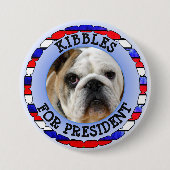 Personalisierter Hund für President Button (Vorderseite)