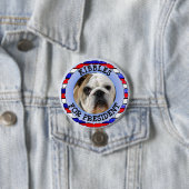 Personalisierter Hund für President Button (Beispiel)