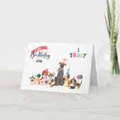 Personalisierter Hund Geburtskarte Karte (Vorderseite)