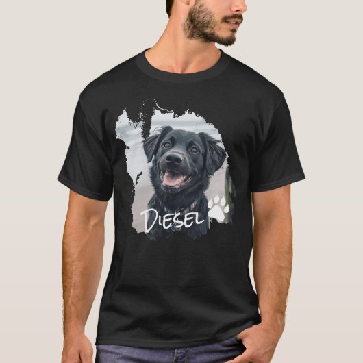 Personalisierter Hund gestört Grafik T-Shirt (Vorderseite)