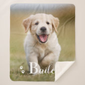Personalisierter Hund Golden Retriever Foto Sherpadecke (Vorderseite)