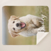 Personalisierter Hund Golden Retriever Foto Sherpadecke (Vorderseite (Horizontal))
