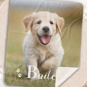 Personalisierter Hund Golden Retriever Foto Sherpadecke