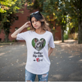 Personalisierter Hund Großschwester Foto & Text T-Shirt
