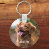 Personalisierter Hund Haustier Foto Erinnerung Sch Schlüsselanhänger (Vorderseite)