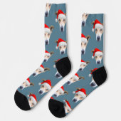 Personalisierter Hund Haustier Foto Weihnachten Socken (Linkes Detail)