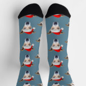 Personalisierter Hund Haustier Foto Weihnachten Socken (Oben)