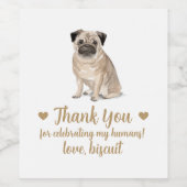 Personalisierter Hund-Hochzeitwein Weinetikett (Einzelnes Label)