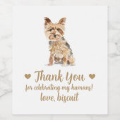 Personalisierter Hund-Hochzeitwein Weinetikett (Einzelnes Label)