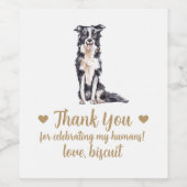 Personalisierter Hund-Hochzeitwein Weinetikett (Einzelnes Label)