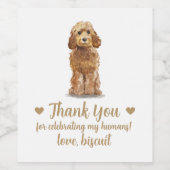 Personalisierter Hund-Hochzeitwein Weinetikett (Einzelnes Label)