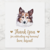 Personalisierter Hund-Hochzeitwein Weinetikett (Einzelnes Label)