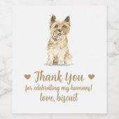 Personalisierter Hund-Hochzeitwein Weinetikett (Einzelnes Label)