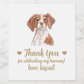 Personalisierter Hund-Hochzeitwein Weinetikett (Einzelnes Label)