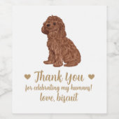 Personalisierter Hund-Hochzeitwein Weinetikett (Einzelnes Label)