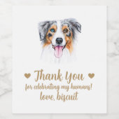 Personalisierter Hund-Hochzeitwein Weinetikett (Einzelnes Label)