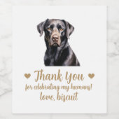 Personalisierter Hund-Hochzeitwein Weinetikett (Einzelnes Label)