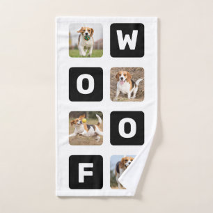 Personalisierter Hund-Hund-Lover-Fotolage Handtuch