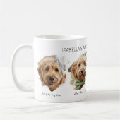 Personalisierter Hund Kaffeebecher Süßes Geschenk  Kaffeetasse (Links)