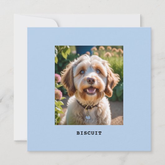 Personalisierter Hund Katze Foto Name Grüße Karte (Vorderseite)