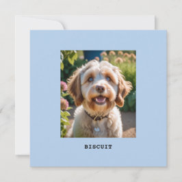 Personalisierter Hund Katze Foto Name Grüße Karte