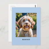 Personalisierter Hund Katzenbezeichnung Foto hellb Postkarte (Vorne/Hinten)