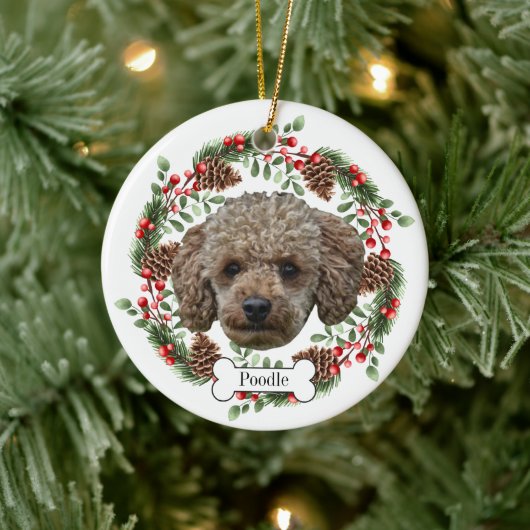personalisierter Hund Keramik Ornament (Baum)