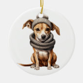 Personalisierter Hund Keramik Ornament (Vorne)