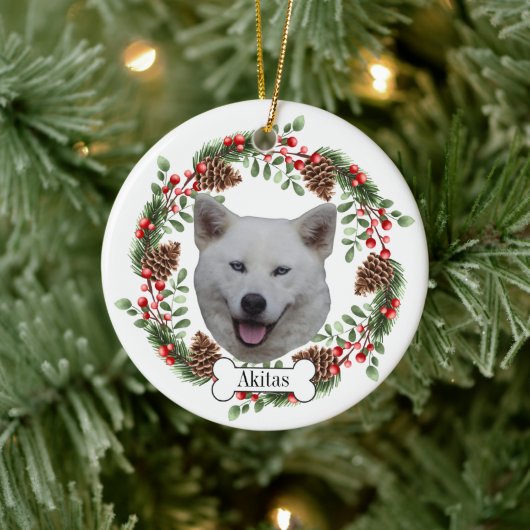personalisierter Hund Keramik Ornament (Baum)
