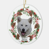personalisierter Hund Keramik Ornament (Links)