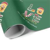 Personalisierter Hund LIEBE Weihnachtsmatte Geschenkpapier (Rolleneckpunkt)