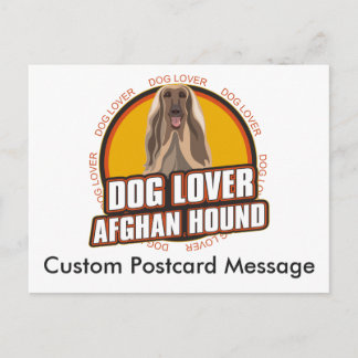 Personalisierter Hund Lover Afghan Hund Rasse Postkarte