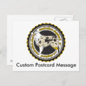 Personalisierter Hund Lover Australian Shepherd Br Postkarte (Vorne/Hinten)