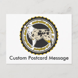 Personalisierter Hund Lover Australian Shepherd Br Postkarte